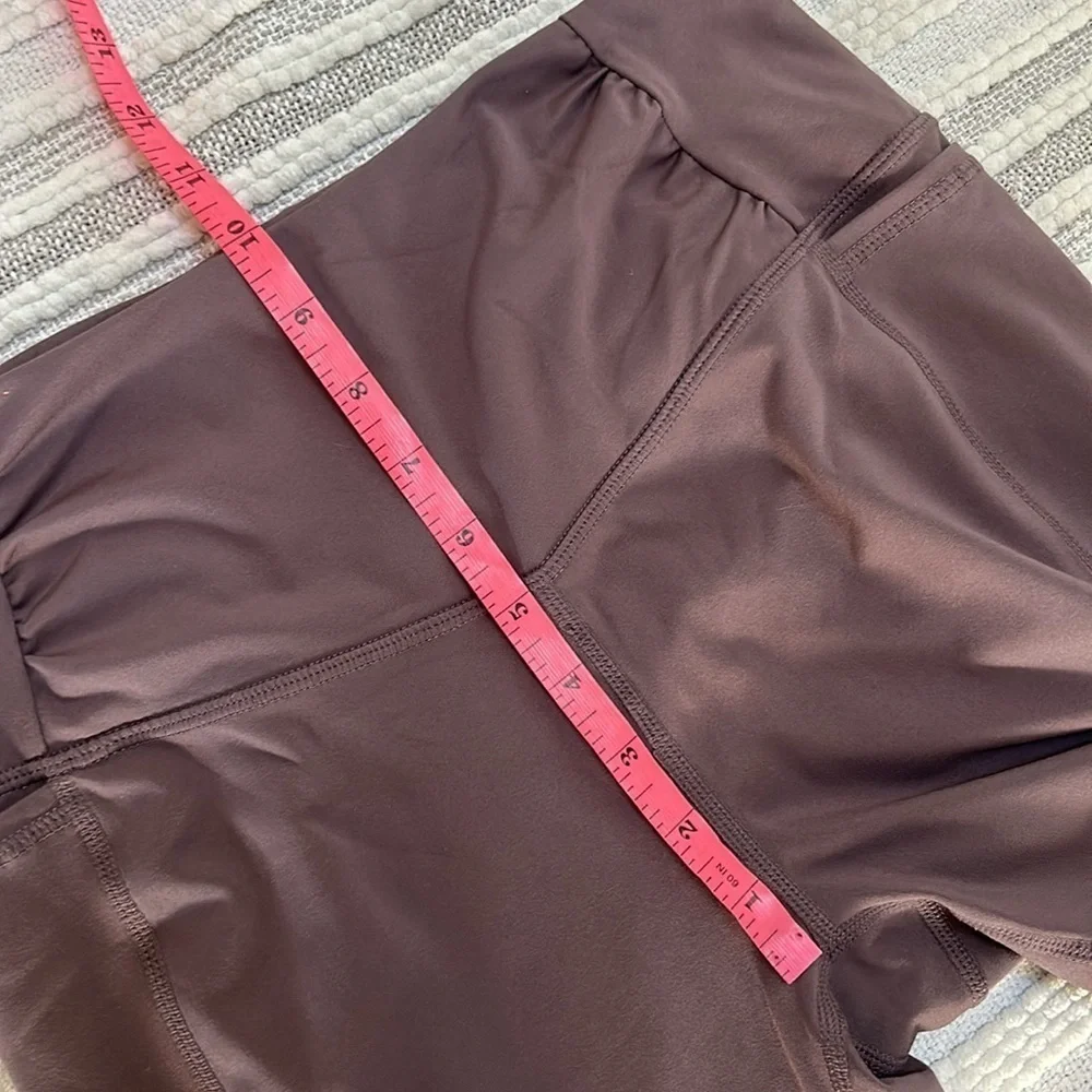 Free People Movement Womens Mauve Lavender Capri Leggings SP Ruched Athleisure - Picture 5 of 14